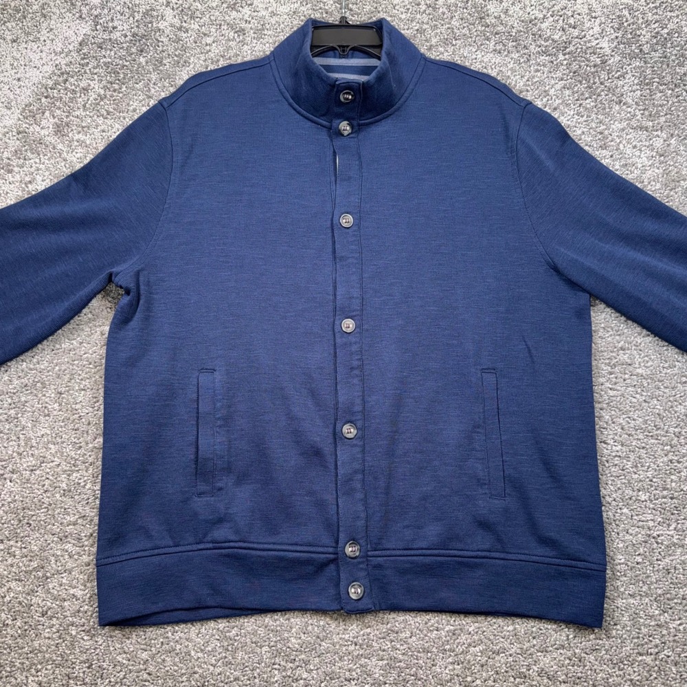 Jos. A. Bank 1905 Cardigan Jacket Mens Button Front Blue XL EXCELLENT